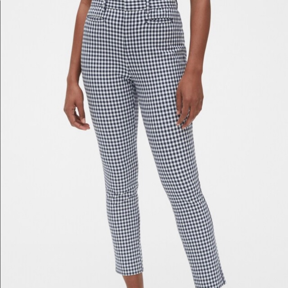 Gingham cropped pants